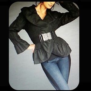 NWT~ Jerry T Black Jacket (belt not included)